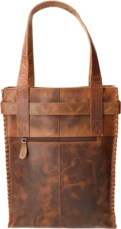 Revival By Leather Design Shopper Braided Hunter Bruin -Liora Luxe Winkel 638x1200 1