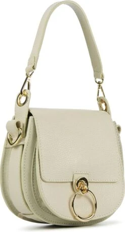 Lina Locchi Crossbodytas Dames / Handtas - Leer - Gianna - Ecru -Liora Luxe Winkel 651x1200
