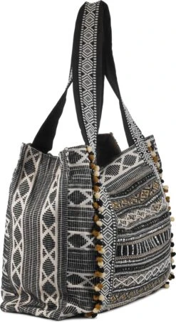 Summum Shopper Dames / Handtas - Canvas - 8s850-8459 - Zwart -Liora Luxe Winkel 654x1200