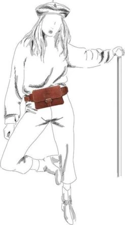 Manfield - Cognac Leren Heuptasje -Liora Luxe Winkel 668x1200