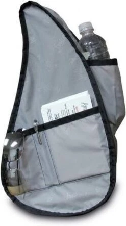 Healthy Back Bag Textured Nylon S Truffle -Liora Luxe Winkel 669x1200 1