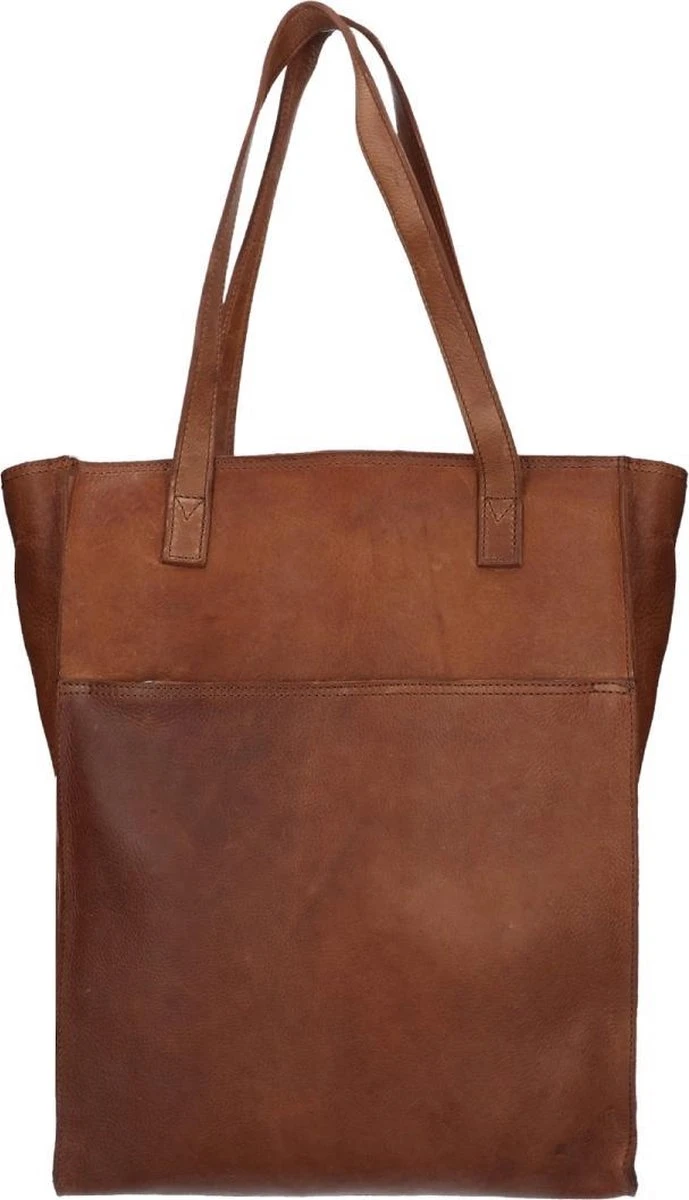 Manfield - Cognac Leren Shopper 3 Manfield - Cognac Leren Shopper