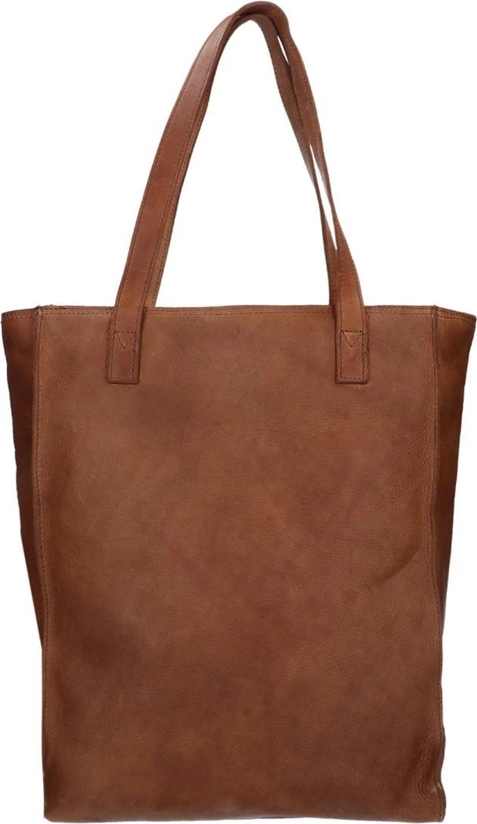 Manfield - Cognac Leren Shopper 6 Manfield - Cognac Leren Shopper - Afbeelding 4