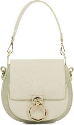 Lina Locchi Crossbodytas Dames / Handtas - Leer - Gianna - Ecru
