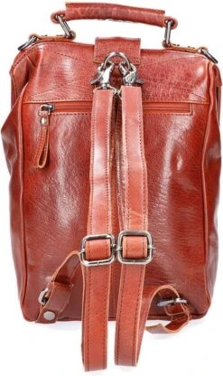 Leather Design Leren Rugzak / Schoudertas Cognac -Liora Luxe Winkel 713x1200