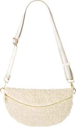 Offwhite Teddy Heuptas Cute - Bumbag - Crossbodytas- Teddystof - Offwhite