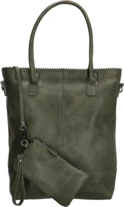 Zebra Trends Natural Bag Kartel Dark Green -Liora Luxe Winkel 719x1200