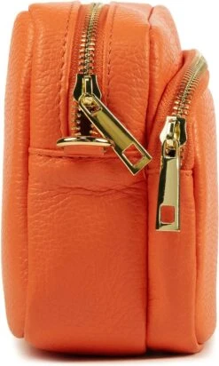 Lina Locchi Crossbodytas Dames / Handtas - Slangenprint - Leer - Eliza - Oranje -Liora Luxe Winkel 720x1200