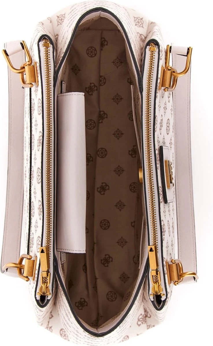 Guess Alva Status Carryall Handtas - Cream Logo 5 Guess Alva Status Carryall Handtas - Cream Logo - Afbeelding 3