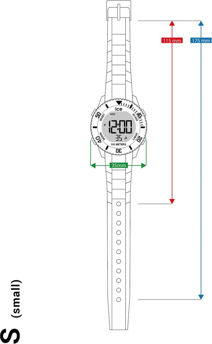 Ice-Watch Ice Watch Ice Digit - Sunset Rainbow 021397 Horloge - Siliconen - Wit - Ø 34 Mm 7 Ice-Watch Ice Watch Ice Digit - Sunset Rainbow 021397 Horloge - Siliconen - Wit - Ø 34 Mm - Afbeelding 5