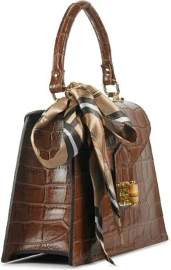 Lina Locchi Crossbodytas Dames / Handtas - Leer - MERIDIANA - Cognac -Liora Luxe Winkel 761x1200 1