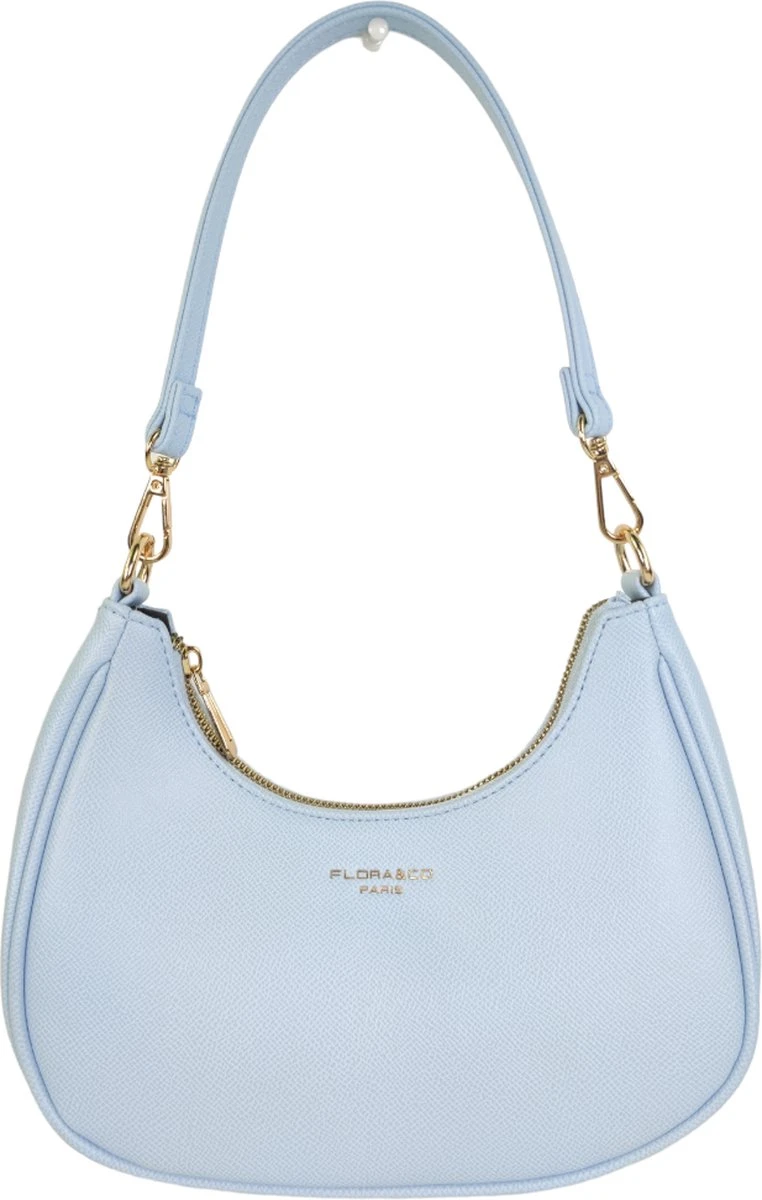 Flora&Co - Paris - Luxe Schoudertasje/crossbody - Wisselbare Riem - Licht Blauw 3 Flora&Co - Paris - Luxe Schoudertasje/crossbody - Wisselbare Riem - Licht Blauw