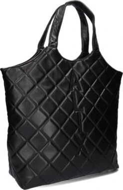 Alix The Label Ladies Woven Faux Leather Shopper Shoppers Dames - Zwart - Maat ONESIZE -Liora Luxe Winkel 775x1200