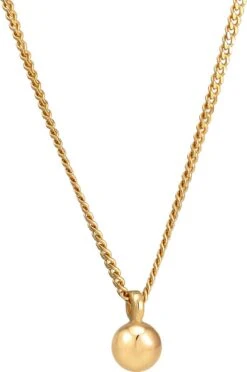 Elli Dames Halsketting Dames Balhanger Geo Look Panzerkette Basic Trend In 925 Sterling Zilver Verguld -Liora Luxe Winkel 797x1200