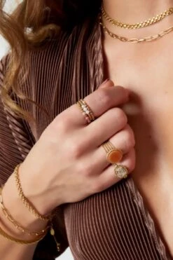 Ring - Stainless Steel - Edelsteen - Rozenkwarts - Verstelbaar - Roze 9 Ring - Stainless Steel - Edelsteen - Rozenkwarts - Verstelbaar - Roze -Liora Luxe Winkel 798x1200