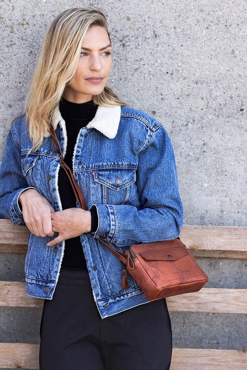 Spikes En Sparrow Compacte Schoudertas 2 Topzip Donker Bruin 8 Spikes En Sparrow Compacte Schoudertas 2 Topzip Donker Bruin - Afbeelding 6