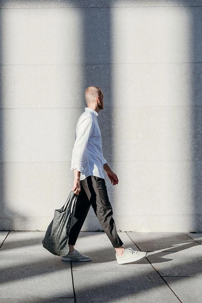 Notabag Rugzak / Shopper Hello World Grijs/Zwart 8 Notabag Rugzak / Shopper Hello World Grijs/Zwart - Afbeelding 6