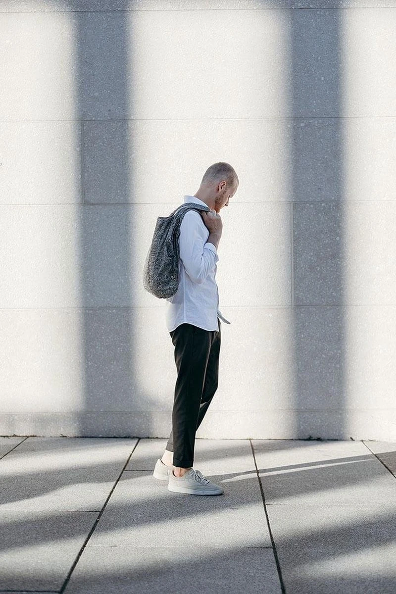 Notabag Rugzak / Shopper Hello World Grijs/Zwart 9 Notabag Rugzak / Shopper Hello World Grijs/Zwart - Afbeelding 7