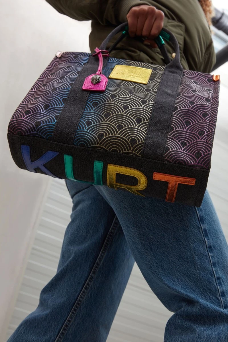 Kurt Geiger Schoudertassen Dames / Handtas - Fantasie - Canvas - Smallsouthbankto1 - Zwart 4 Kurt Geiger Schoudertassen Dames / Handtas - Fantasie - Canvas - Smallsouthbankto1 - Zwart - Afbeelding 2