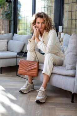 Chabo Bags - Venice Handbag - Leer - Schoudertas - Handtas - Crossover - Beige -Liora Luxe Winkel 800x1200 9