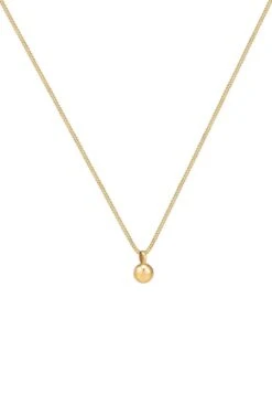 Elli Dames Halsketting Dames Balhanger Geo Look Panzerkette Basic Trend In 925 Sterling Zilver Verguld