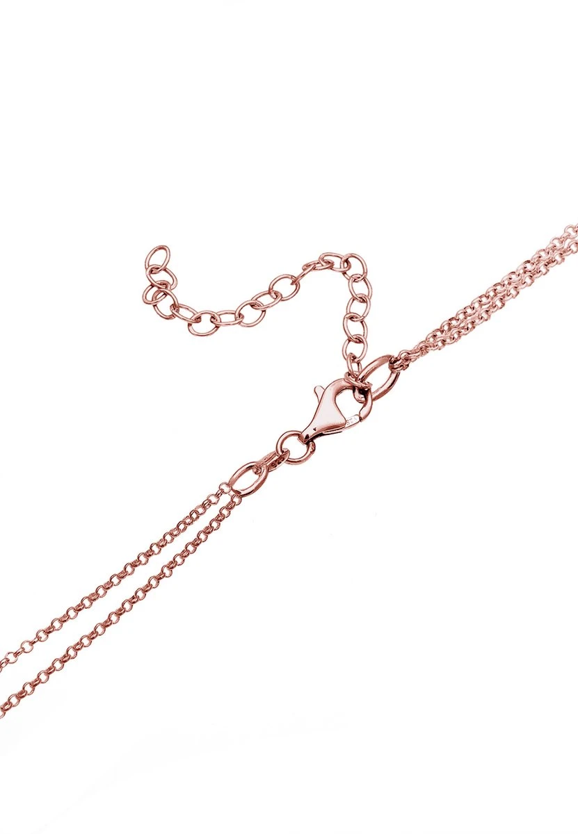 Elli Dames Halsketting Dames Laagje Cirkel Geo-Emaille In 925 Sterling Zilver Rose Goud Geplateerd 7 Elli Dames Halsketting Dames Laagje Cirkel Geo-Emaille In 925 Sterling Zilver Rose Goud Geplateerd - Afbeelding 5