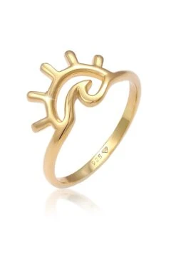 Elli Dames Ring Dames Sunrise Sea Waves Summer Trend Blogger In 925 Sterling Silver