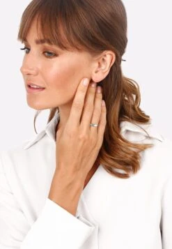 Elli PREMIUM Dames Ring Dames Band Paar Partner Bruiloft Gestructureerd In 925 Sterling Zilver -Liora Luxe Winkel 831x1200 72