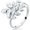 Elli Ring Dames Bladrankenkrans Met Cubische Zirkonia Steentjes In 925 Sterling Zilver -Liora Luxe Winkel 833x1200