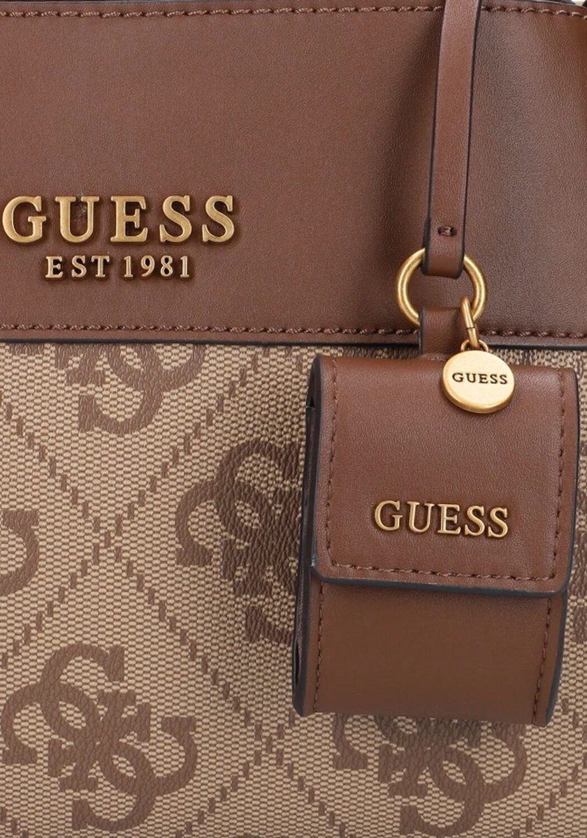 Guess Berta Sml Dbl Cmprtmnt Satchel Schoudertassen Dames - Camel - Maat ONESIZE 9 Guess Berta Sml Dbl Cmprtmnt Satchel Schoudertassen Dames - Camel - Maat ONESIZE - Afbeelding 7