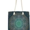 Bedrukt Strandtas - Hobbytas 45x50 -Gold Mandala Op Donkerblauw - Schoudertas -Dames Tas Met Rits - Canvas Damestassen -Liora Luxe Winkel 841x1200 2