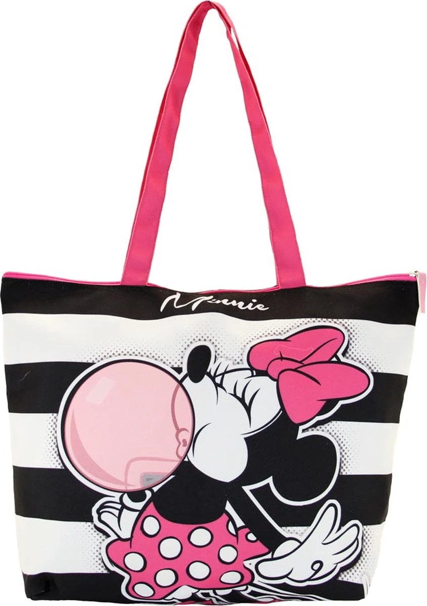 Disney Minnie Mouse - Strandtas Met Rits - Beach Bag - Minnie Mouse Chillin' Gum 46 X 33 X 12 Cm 3 Disney Minnie Mouse - Strandtas Met Rits - Beach Bag - Minnie Mouse Chillin' Gum 46 X 33 X 12 Cm