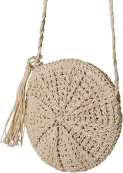 Strandtas - Schoudertas - Riet - Enkel Hengsel - (licht)naturel - Gevlochten