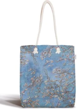 Strandtas - Amandelbloesem, Van Gogh - 45x50 - Hobbytas - Schoudertas - Dames Tas Met Rits - Canvas Damestassen