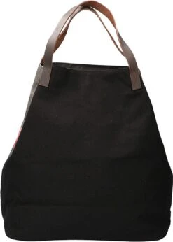 Leather Design Canvas Tote Bag Shopper | Stilleven Met Bloemen