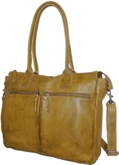 Bear Design Business Schoudertas Binni Met Laptopvak 17'' Oker Geel