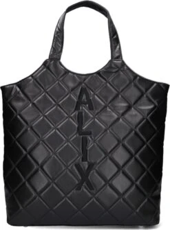 Alix The Label Ladies Woven Faux Leather Shopper Shoppers Dames - Zwart - Maat ONESIZE -Liora Luxe Winkel 885x1200 2
