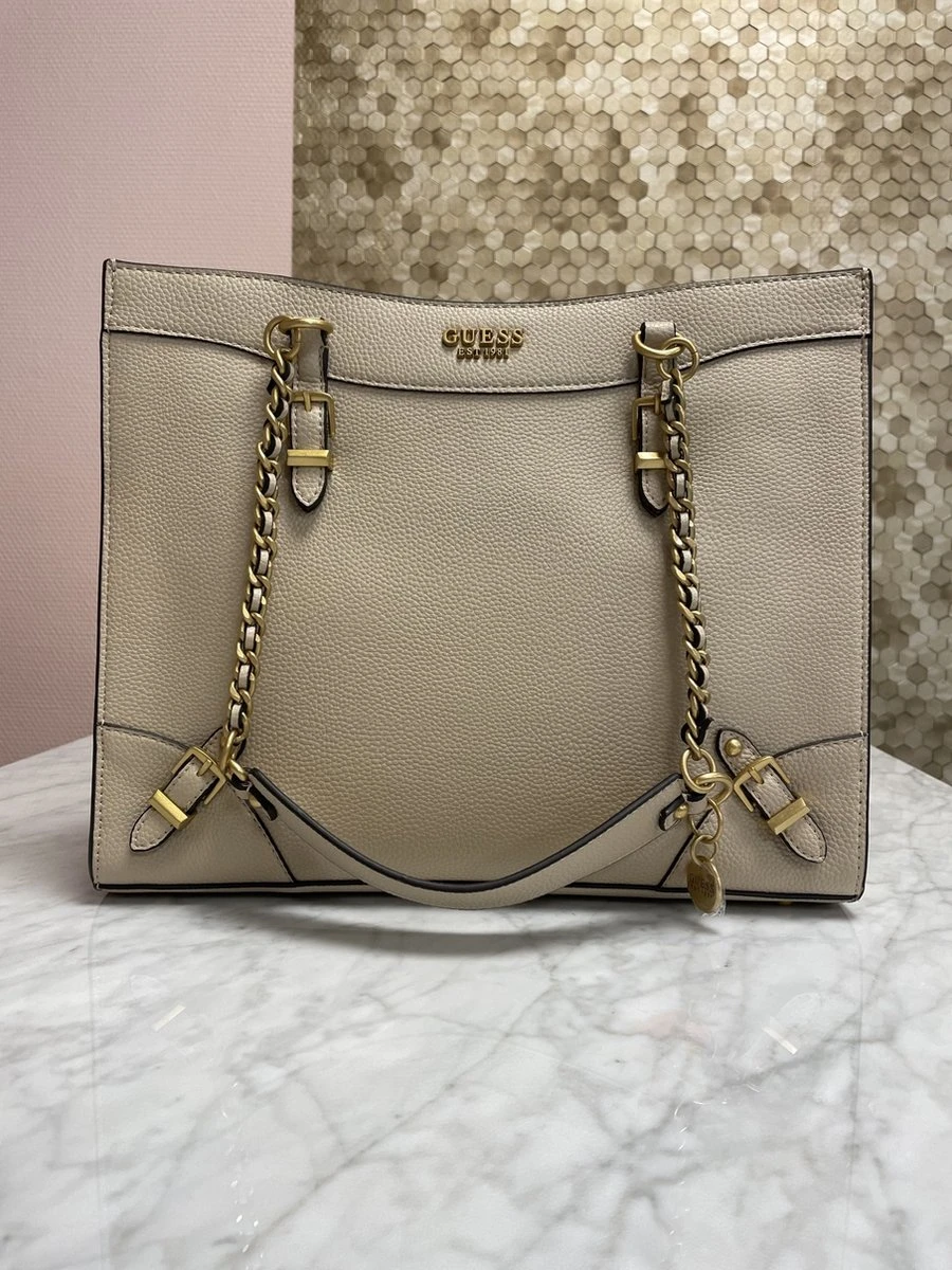 Guess Didi Society Tote Shoppers Dames - Beige - Maat ONESIZE 3 Guess Didi Society Tote Shoppers Dames - Beige - Maat ONESIZE