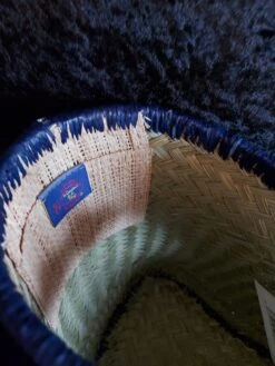 Rieten Strandtas Met Donker Blauwe Bies, Strandtas, Shopper, Rietentas, Bohemida- Rieten Tas - Boho Ibiza Shopper Tas/Strandtas - Boodschappentas - Mandtas – Boodschappenmand -Liora Luxe Winkel 900x1200 38