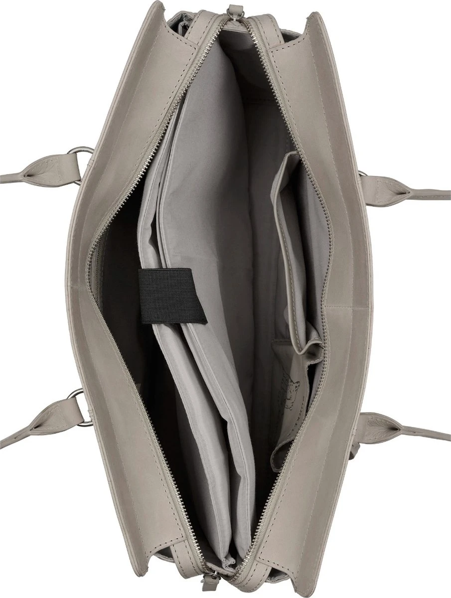 Burkely Casual Cayla Dames Werktas 15.6" - Licht Grijs 6 Burkely Casual Cayla Dames Werktas 15.6" - Licht Grijs - Afbeelding 4