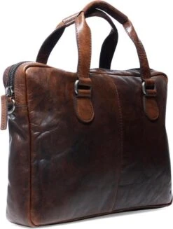 Manfield - Bruine Laptoptas Leer -Liora Luxe Winkel 907x1200 3