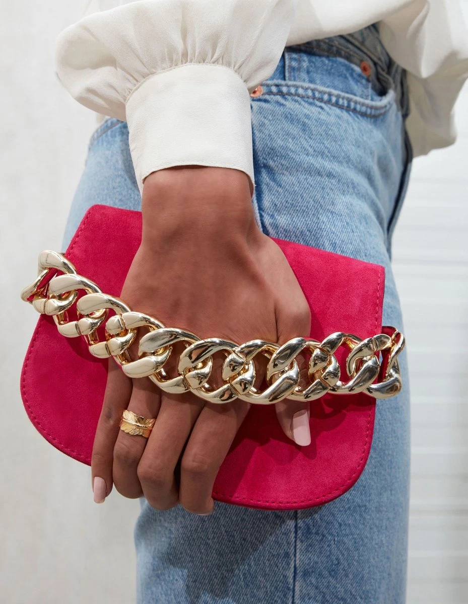 Unisa Crossbodytas Dames / Handtas - Suède - ZBruna_23 - Fuchsia 4 Unisa Crossbodytas Dames / Handtas - Suède - ZBruna_23 - Fuchsia - Afbeelding 2