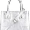 Sacha - Zilverkleurige Leren Handtas -Liora Luxe Winkel 934x1200 1