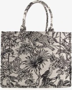 Dames Shopper Met Jungle Print - Grijs -Liora Luxe Winkel 964x1200 1