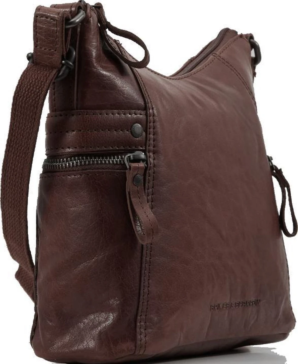 Spikes & Sparrow Crossbody Schoudertas Donker Bruin 6 Spikes & Sparrow Crossbody Schoudertas Donker Bruin - Afbeelding 4